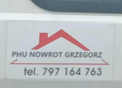 Oznakowanie pojazdu, logo PHU Nowrot Grzegorz